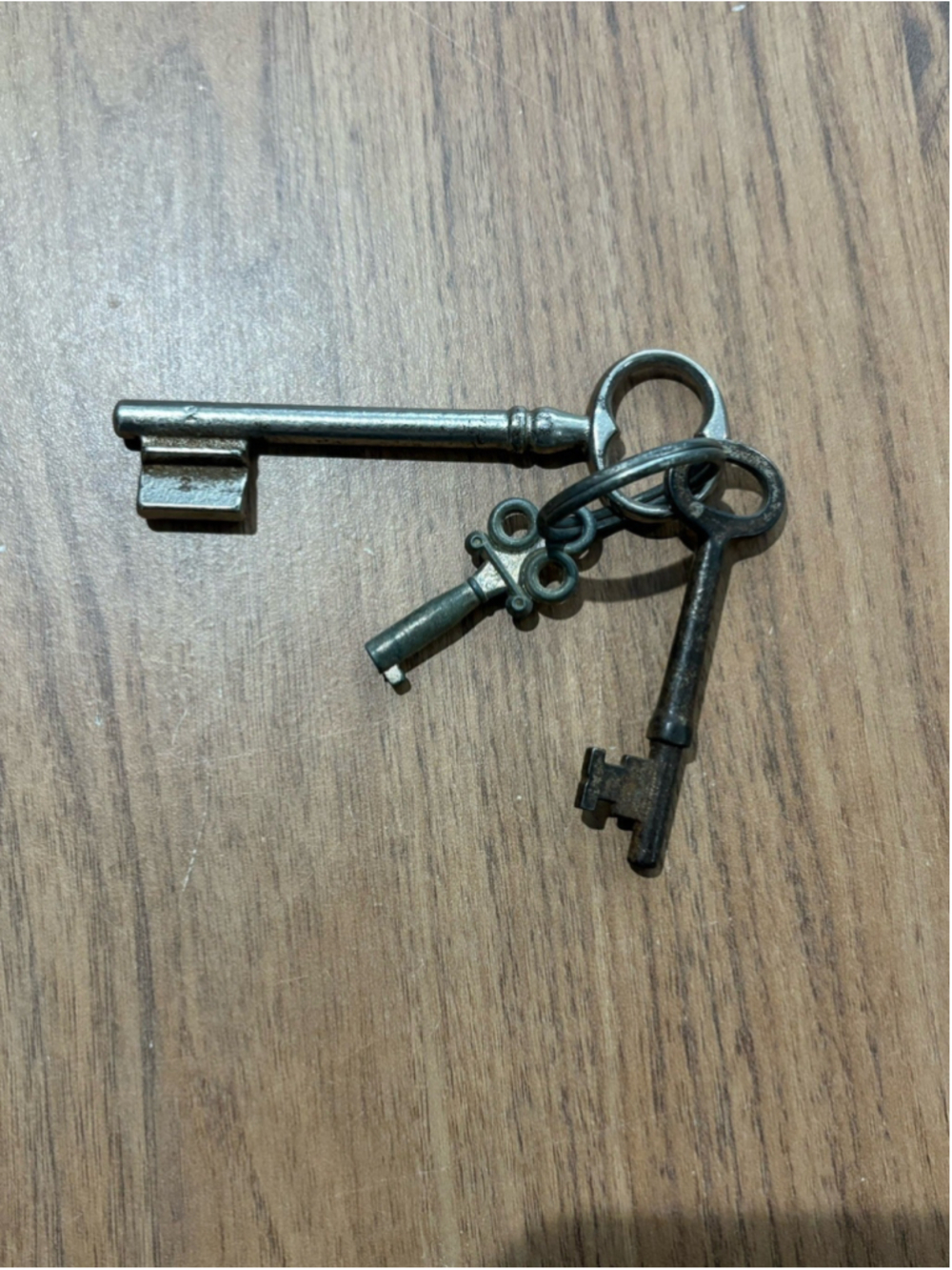 Lot 3 Vintage Skeleton Keys Hollow Barrel Cabinet Trunk Furniture Keys